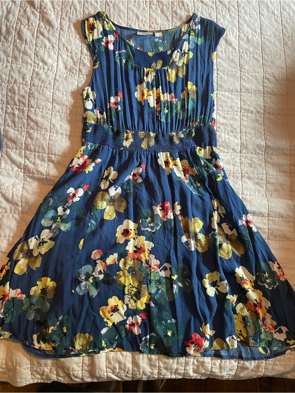 Maeve Floral Smocked-Waist Dress